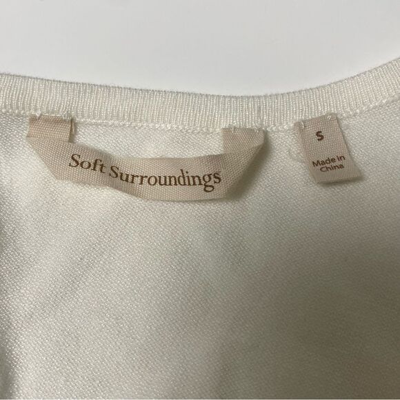 Soft Surroundings Margulies Tunic Sweater In Ivory Pearl Women's Size Small - Picture 11 of 14